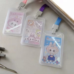 PORTA GAFETE TRANSPARENTE LABUBU