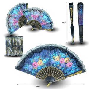 abanico flores y encaje