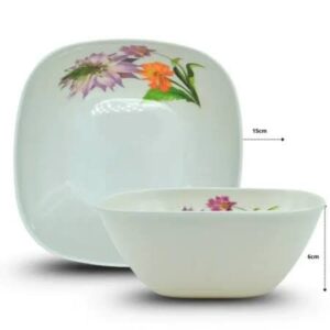 tazón melamina cuadrado 15cm