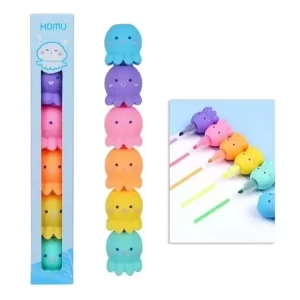MARCATEXTOS 5 COLORES PULPO U OSO