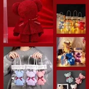 TOALLA FACIAL EN FORMA DE OSITO CON BOLSA-OSO