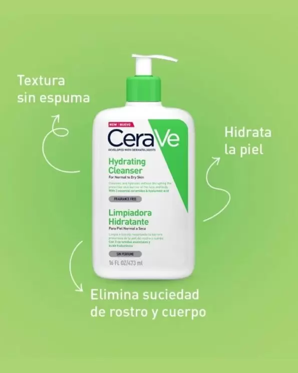 CERA VE LIMPIADORA HIDRATANTE PARA PIEL NORMAL A SECA
