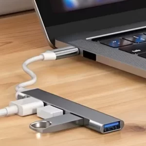ADAPTADOR OTG USB 4 PUERTOS PLATA