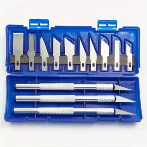 CUTTER EXACTO-13 PIEZAS CAJA AZUL