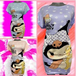 BLUSON MANGA CORTA KUROMI O KITTY-PIJAMA LIGERA