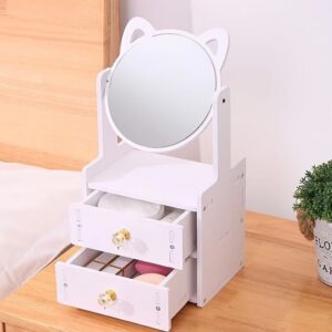 ORGANIZADOR DE ESCRITORIO-GATITO CON ESPEJO