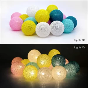 GUIRNALDA SERIE LUCES TIPO BOLA DE CUERDA