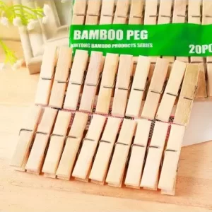 PINZAS PARA ROPA HECHAS DE BAMBÚ NATURAL 20 PINZAS