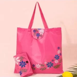 BOLSA REUTILIZABLE PLEGABLE ROSA, LILA O NEGRA
