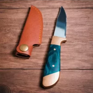 Cuchillo de Campo azul con Funda