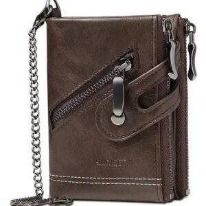 CARTERA PLEGABLE CABALLERO CON CADENA