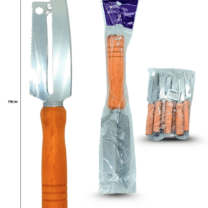 pelador descamador con mango de madera 