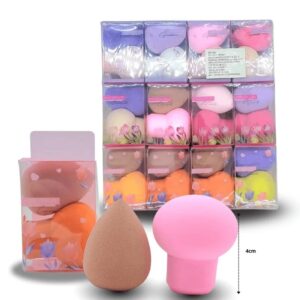 esponja cosmética bombón par en blister