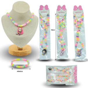 collar infantil princesas del kpop con pulsera