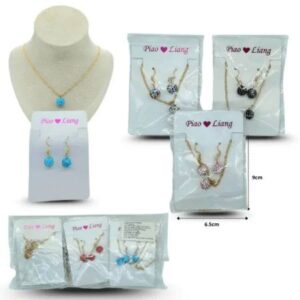 collar orbe con aretes set