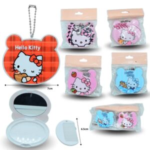 espejo kitty con peine y cadena